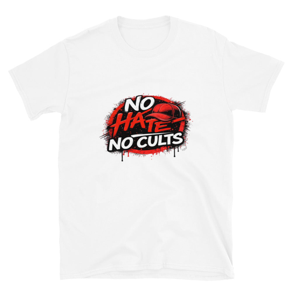 No hate no cults graphic tshirt mockup