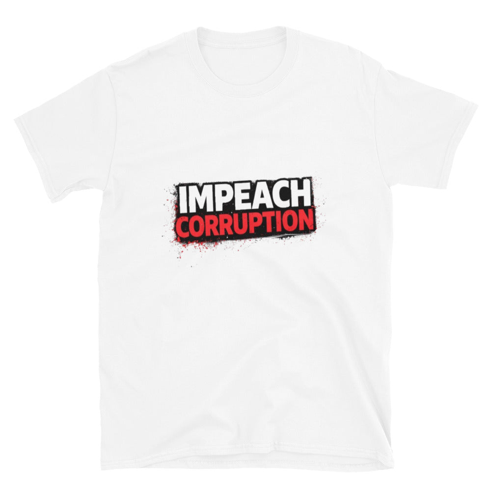 Impeach Corruption graphic tee mockup