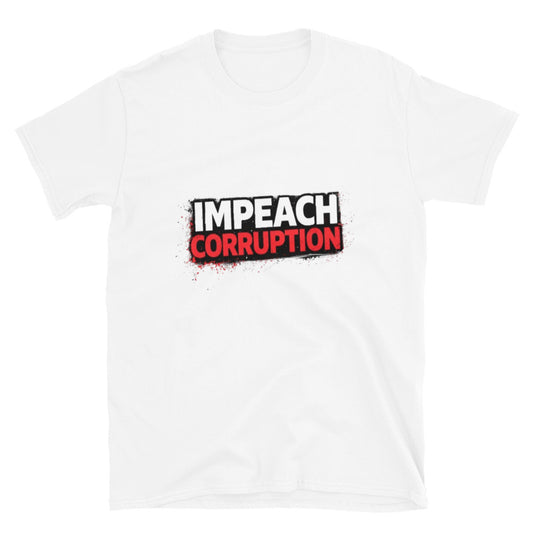 Impeach Corruption graphic tee mockup